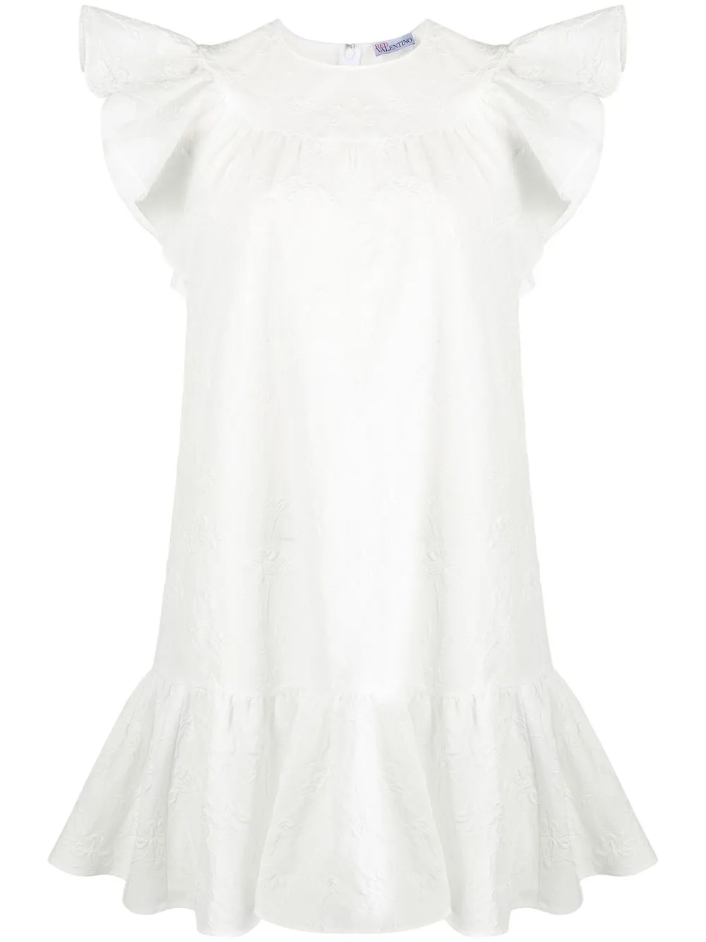 

RED Valentino flared crepe mini dress - White