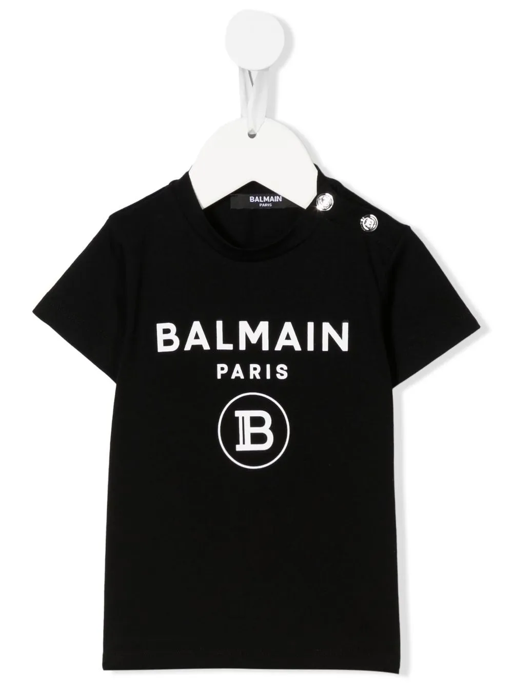 

Balmain Kids playera con logo estampado - Negro