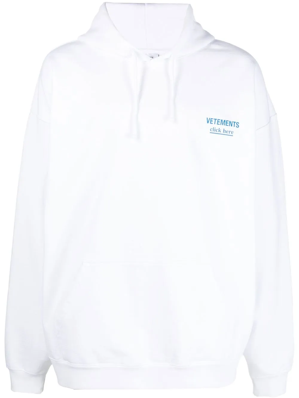 

VETEMENTS hoodie con logo estampado - Blanco