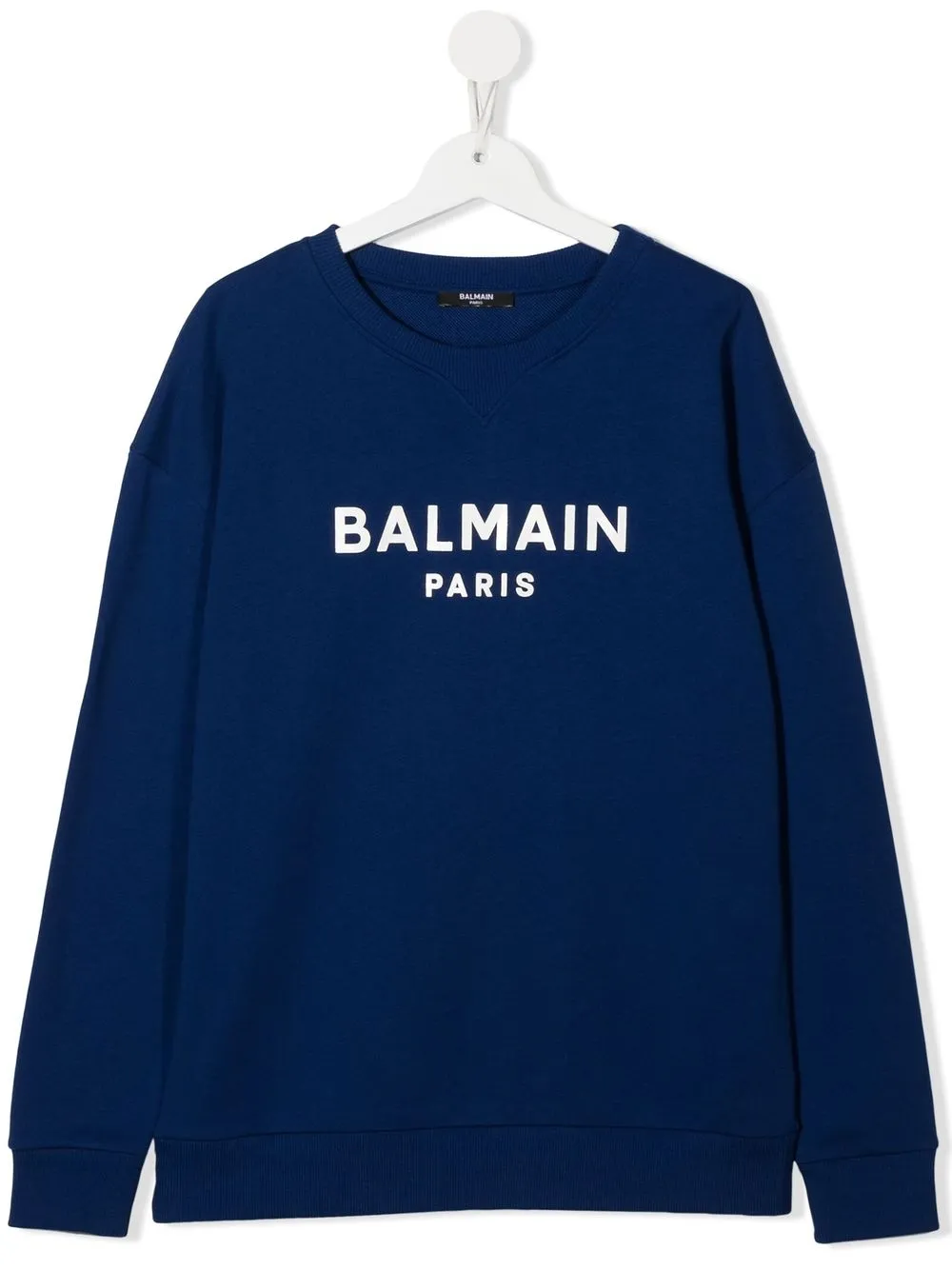 

Balmain Kids logo-print cotton sweatshirt - Blue