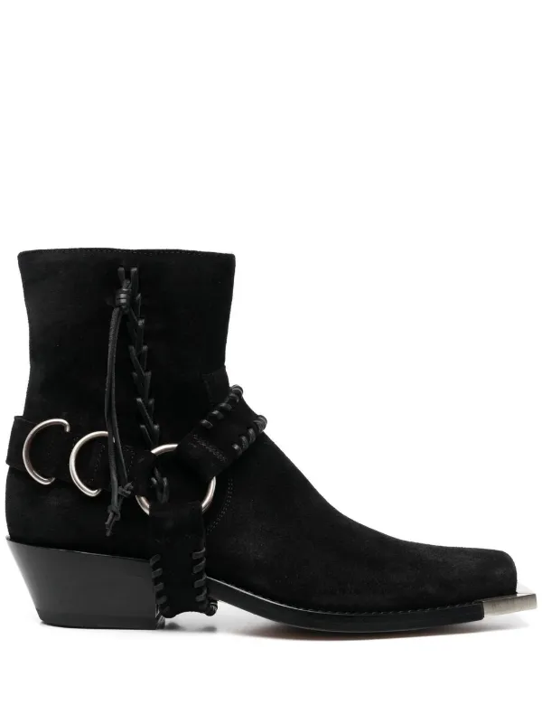Buttero 55mm Suede Cowboy Boots Black FARFETCH IN