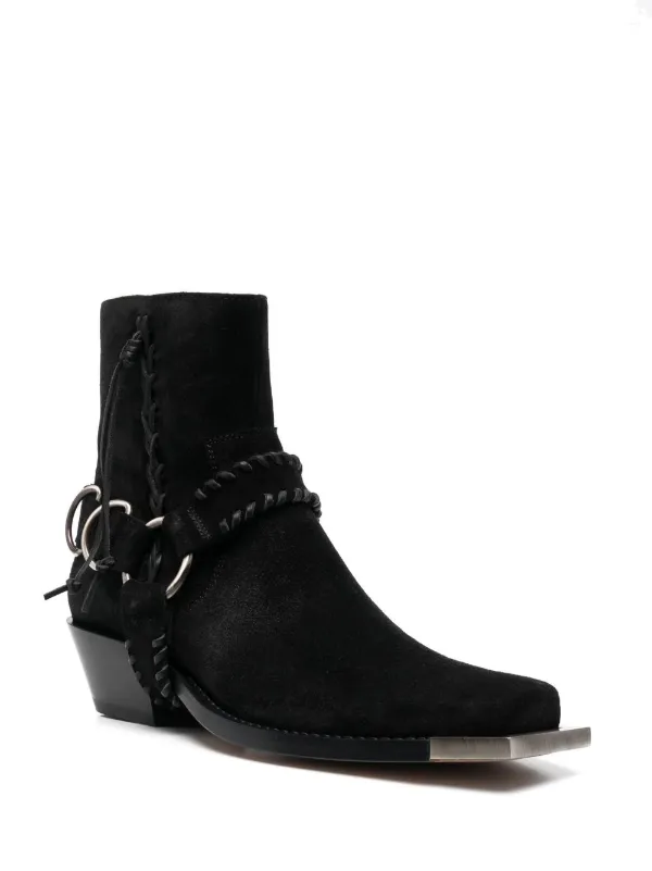 Buttero 55mm Suede Cowboy Boots Black FARFETCH IN