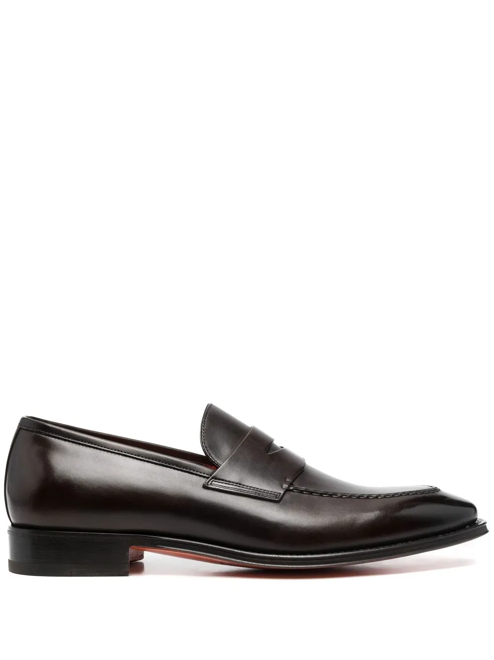 

Santoni penny-slot leather loafers - Brown