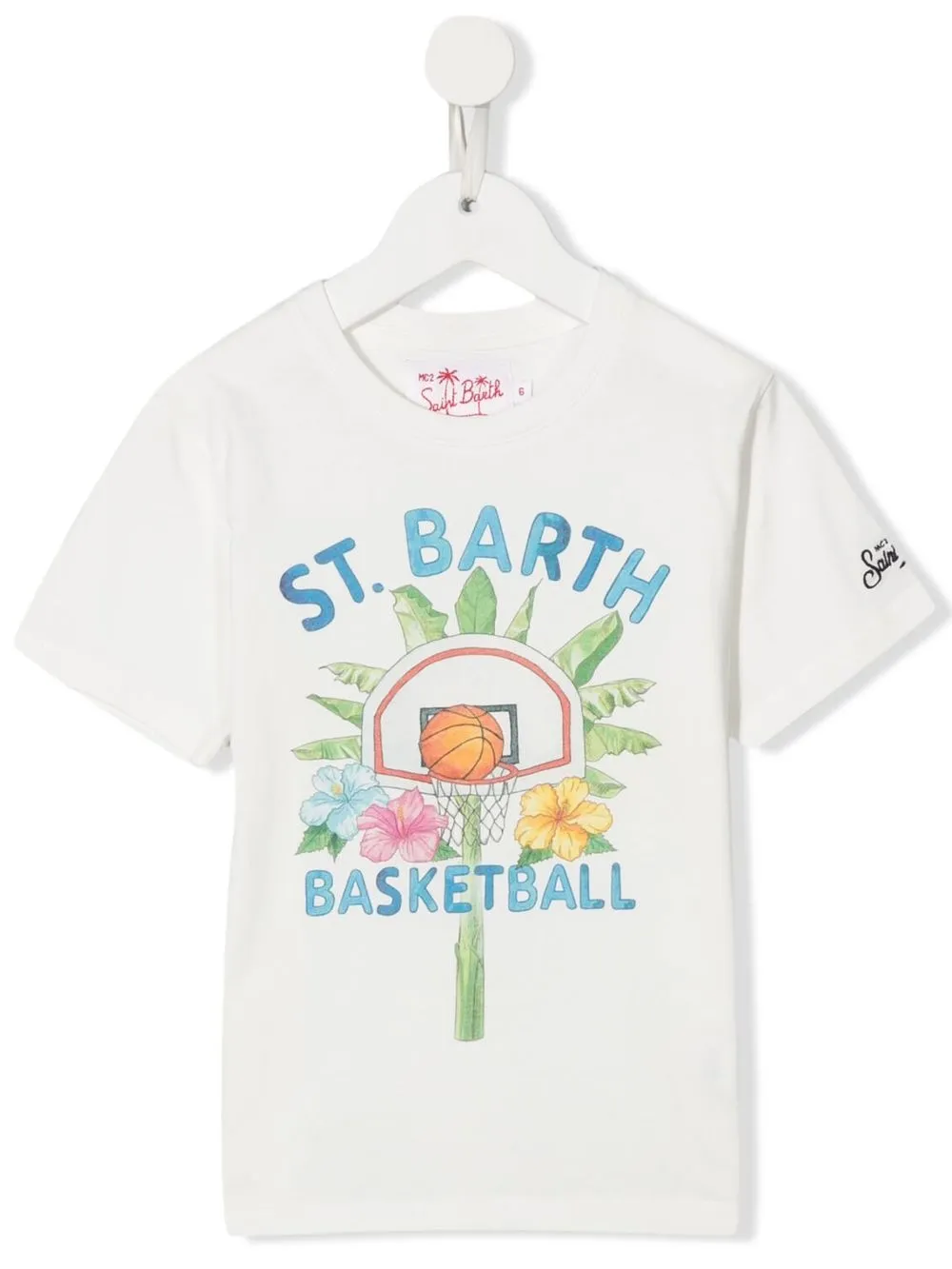 

MC2 Saint Barth Kids Baskeball graphic T-shirt - White