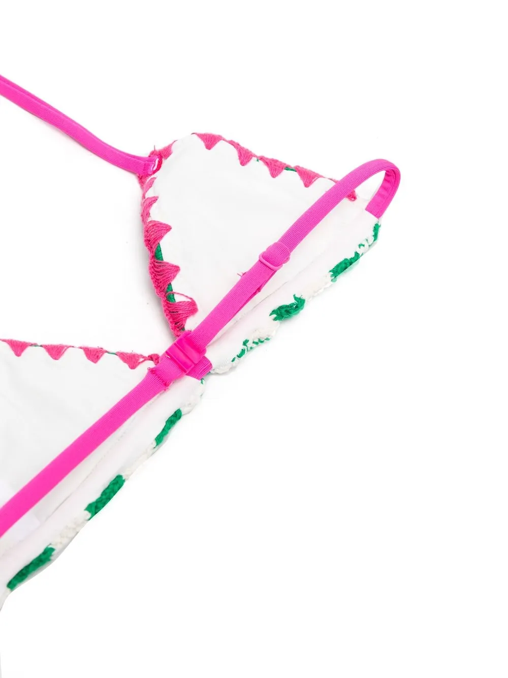 Mc2 Saint Barth Holly Checked Crochetdetail Bikini In Verde ModeSens