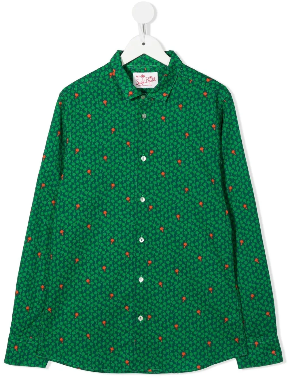 

MC2 Saint Barth Kids camisa con árbol estampado - Verde