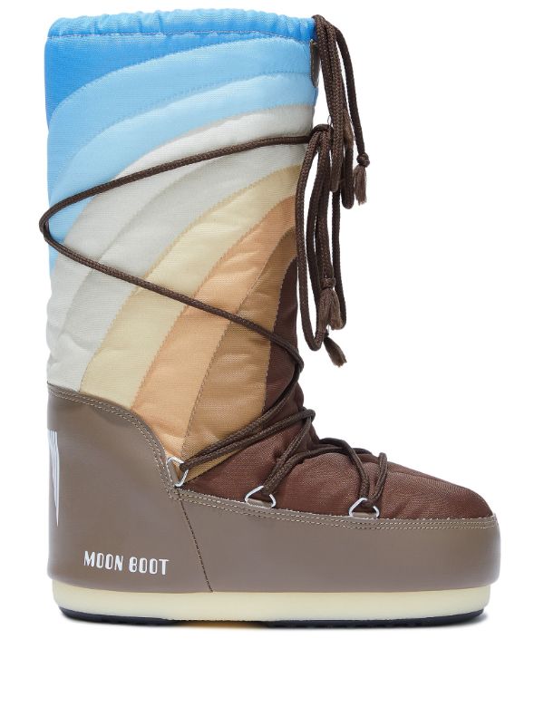 Moon Boot Logo rainbow-print Snow Boots - Farfetch