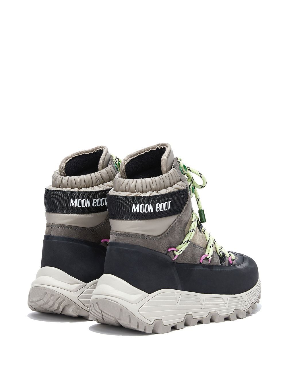 Shop Moon Boot Tech Hiker High-top Sneakers In Neutrals