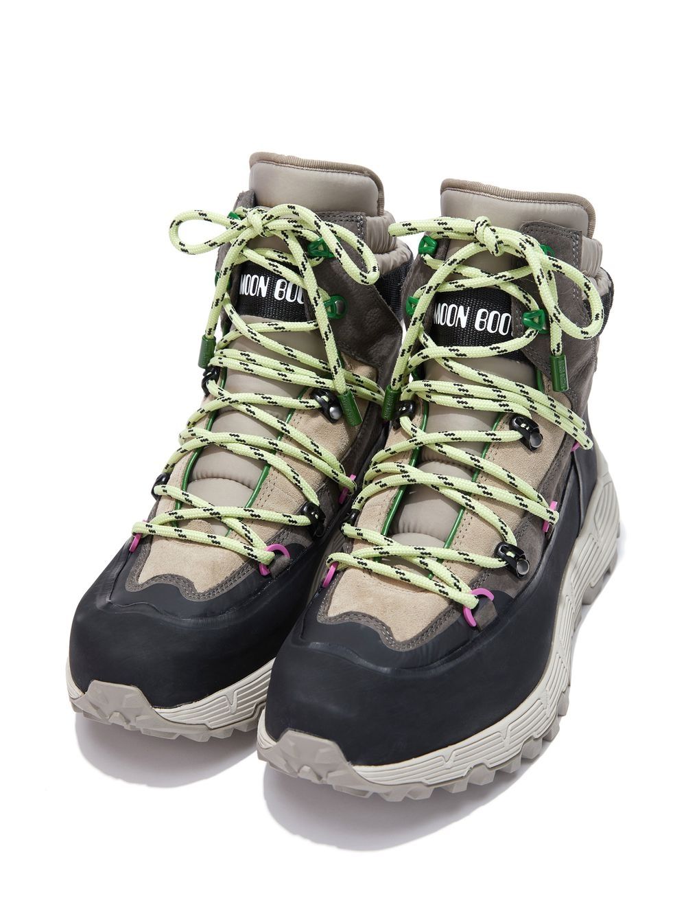 Shop Moon Boot Tech Hiker High-top Sneakers In Neutrals