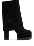 Casadei knee-length suede boots - Black