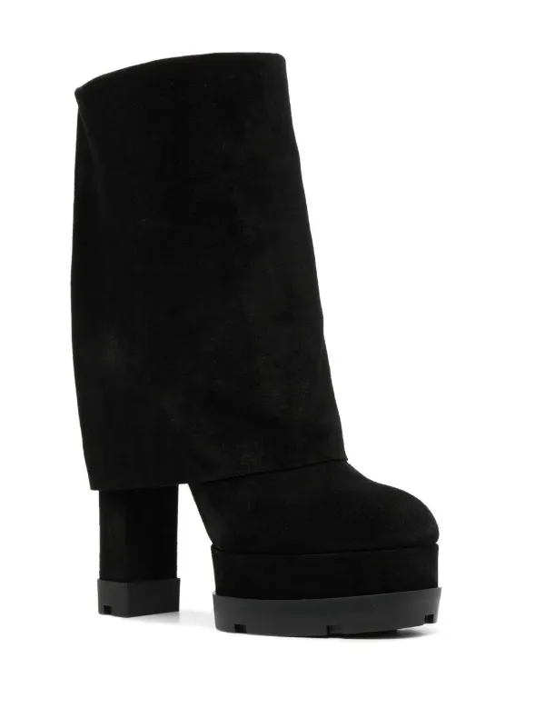 Casadei knee-length Suede Boots Black FARFETCH IN