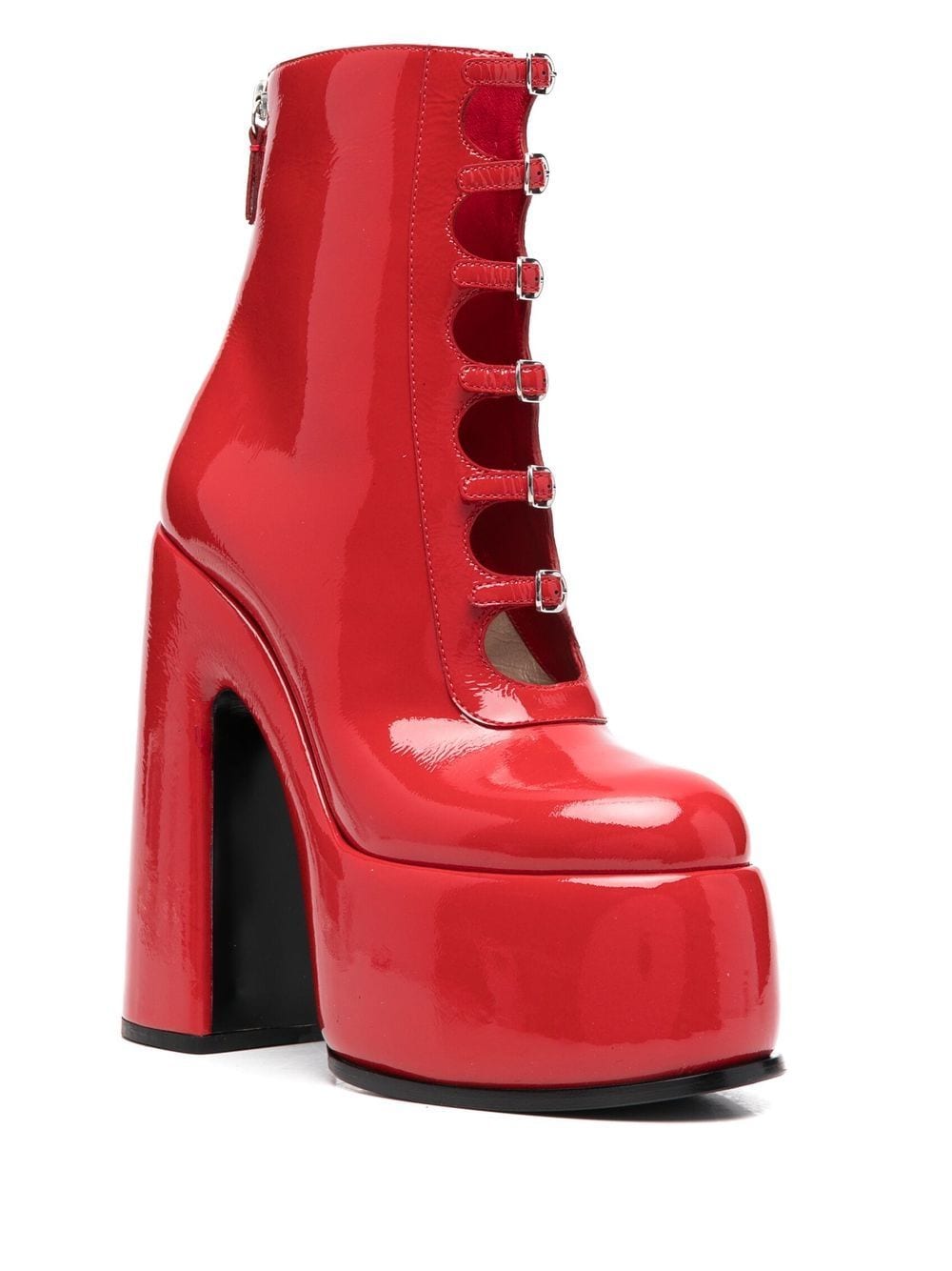 Image 2 of Casadei bucke-detailing leather platform boots