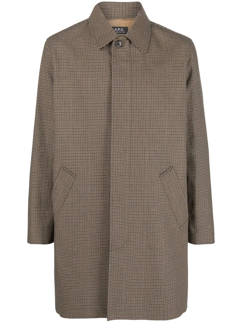 

A.P.C. Emilien houndstooth coat - Brown