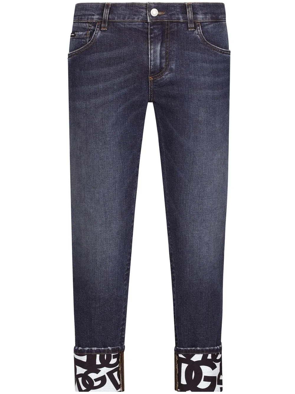 

Dolce & Gabbana skinniy jeans de tiro bajo - Azul