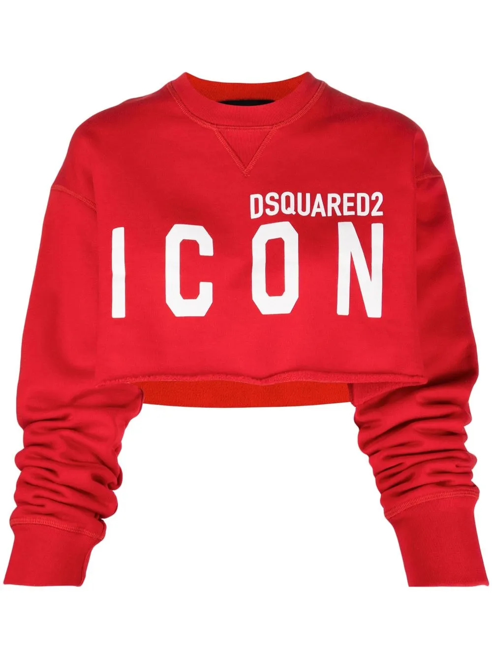 

Dsquared2 sudadera corta con logo estampado - Rojo