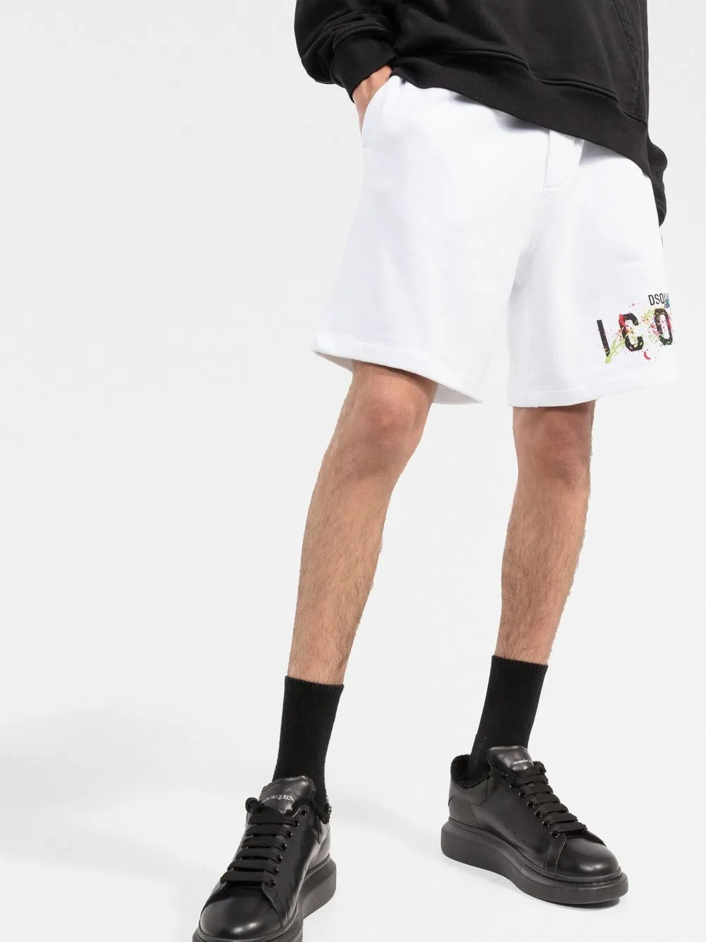  Dsquared2 Icon Joggingshorts   Weiß 