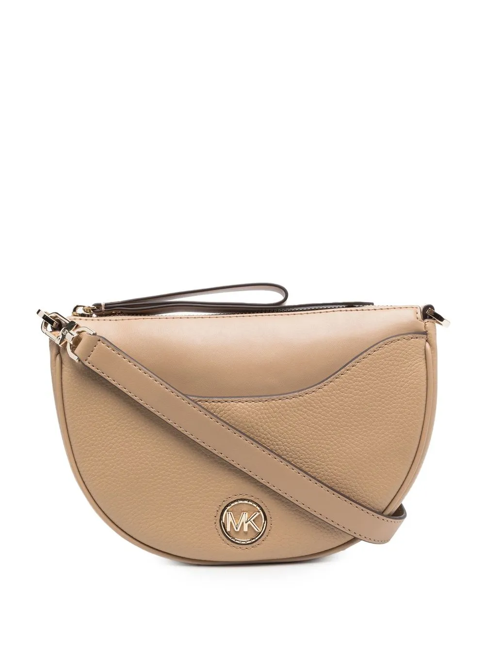 

Michael Michael Kors small monogram-plaque satchel - Neutrals