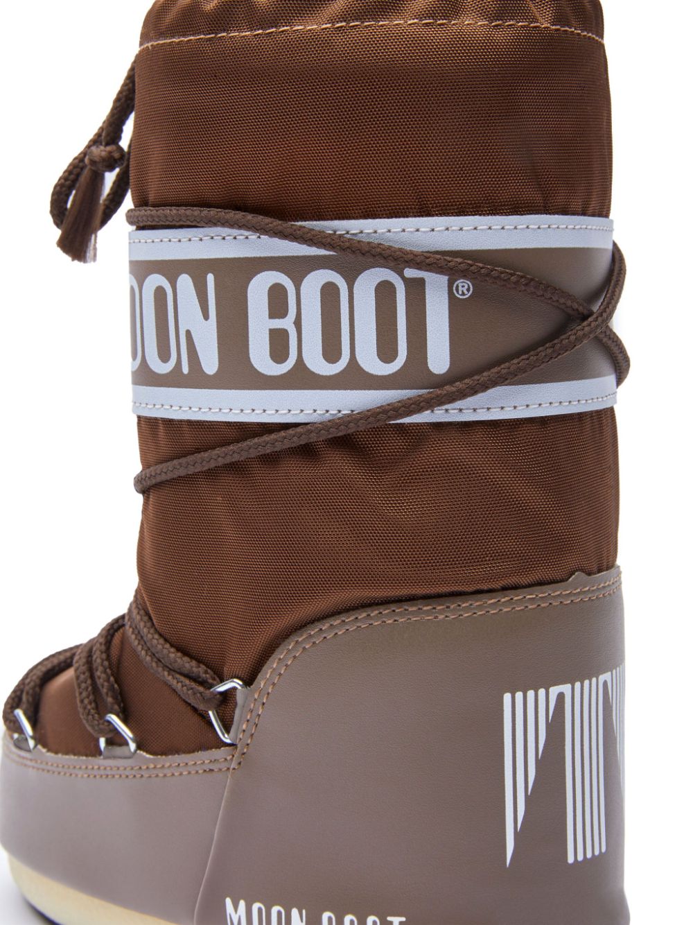 Moon Boot Kids logo-print round-toe boots - Brown