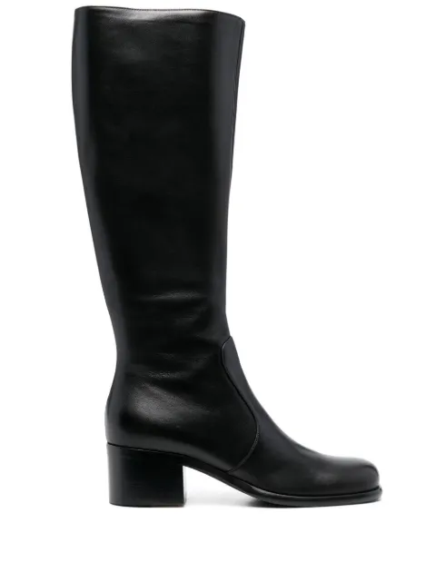 Sergio Rossi knee-length side-zipped boots