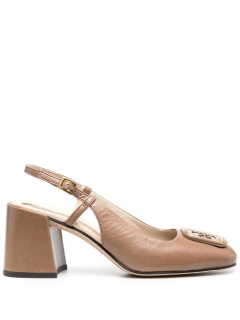 Tory Burch logo-plaque detail pumps