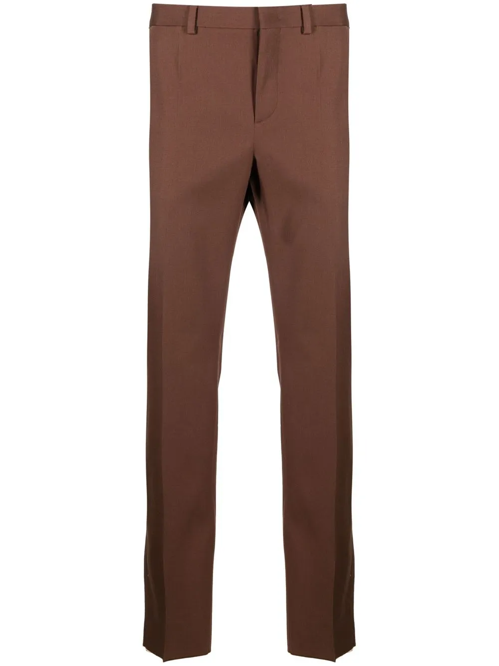 Valentino Straight-leg Tailored Trousers In Brown