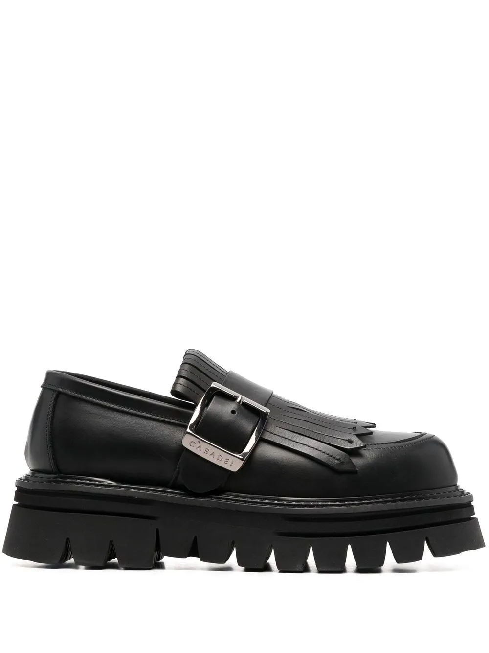 

Casadei fringe-detail 50mm platform loafers - Black