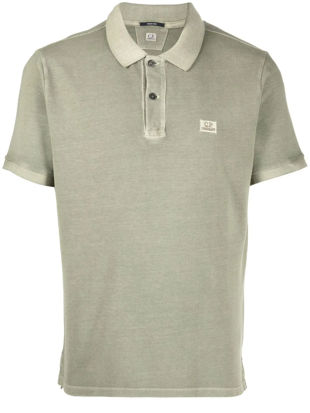 

C.P. Company logo-patch cotton polo shirt - Green