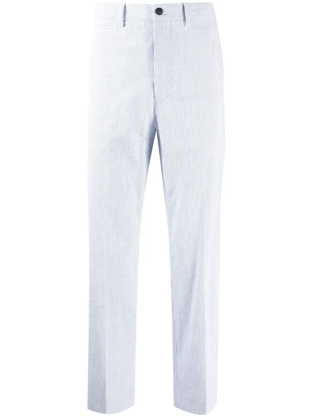 

visvim striped straight-leg trousers - Blue