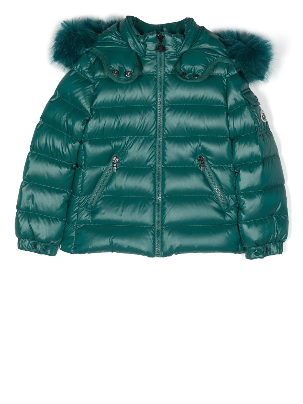 

Moncler Enfant padded-design logo-patch jacket - Green