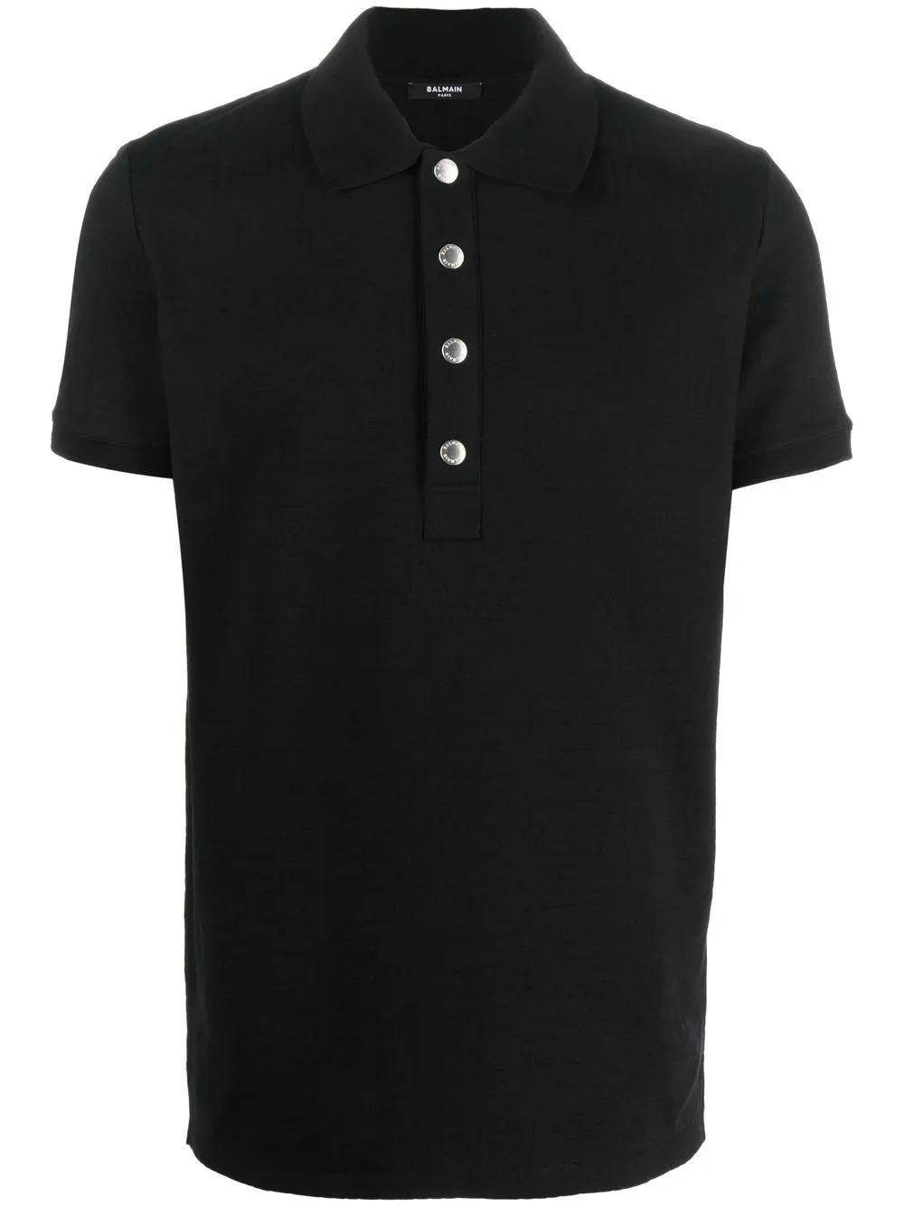 

Balmain playera tipo polo con logo bordado - Negro