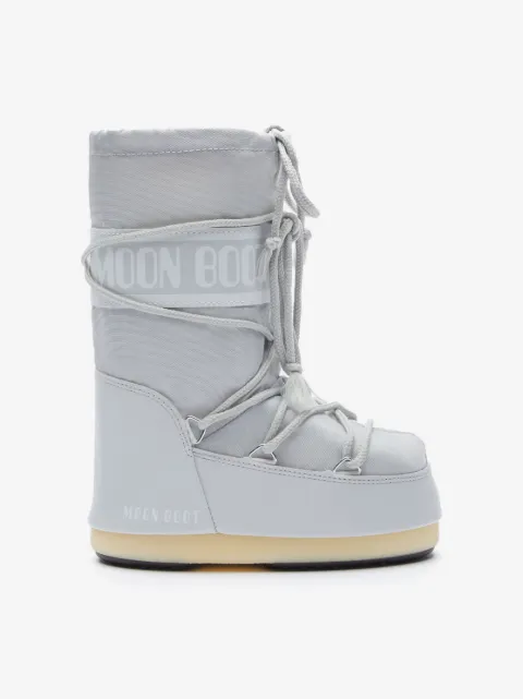 Moon Boot Kids logo-print round-toe bots