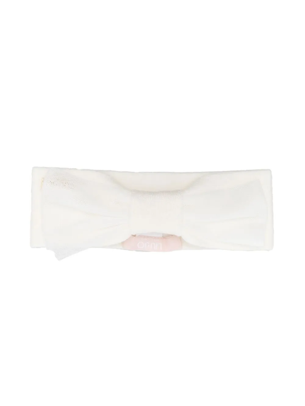 

LIU JO logo-plaque bow-detail hair band - White