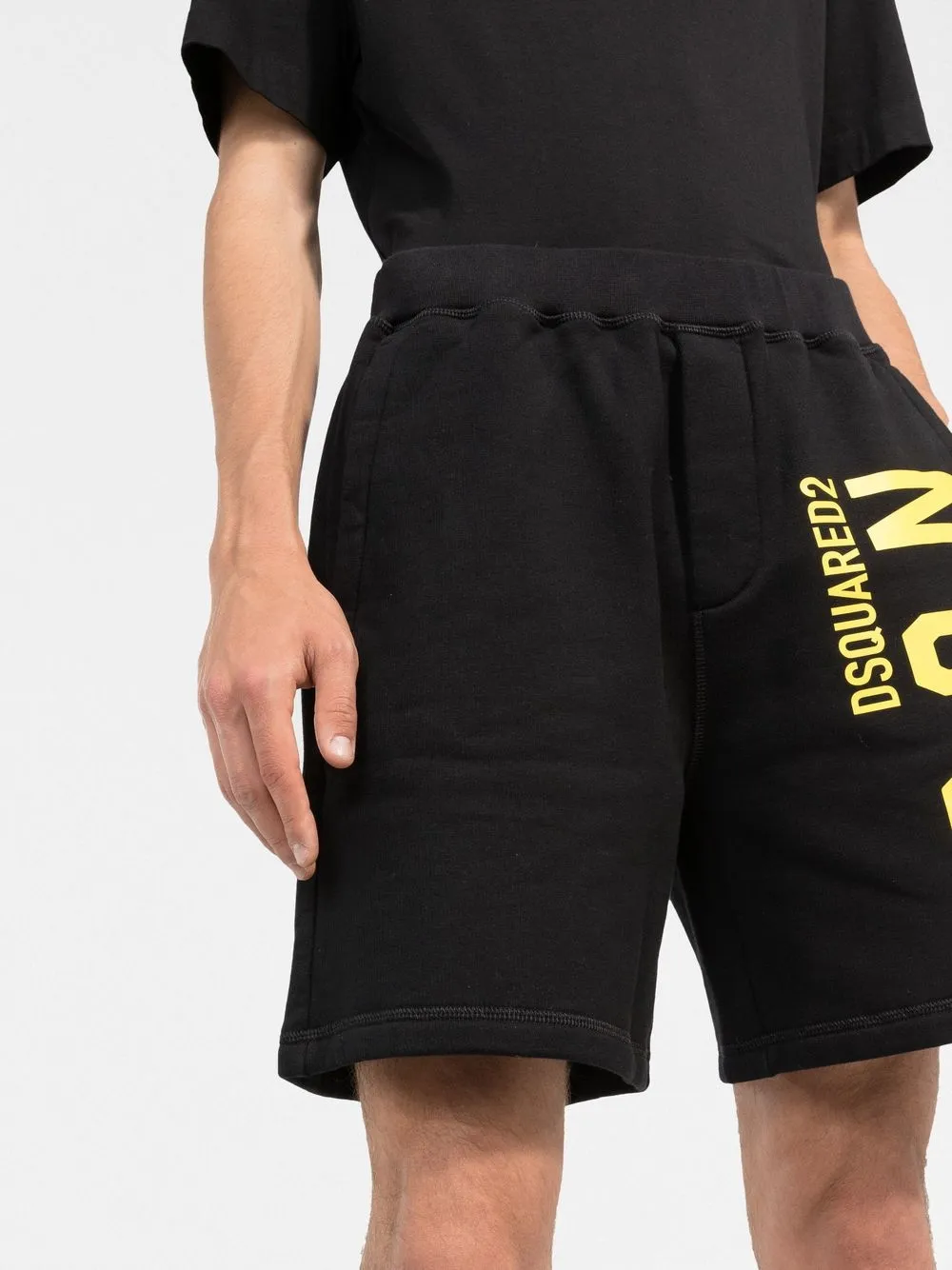  Dsquared2 Joggingshorts Mit icon Print   Schwarz 