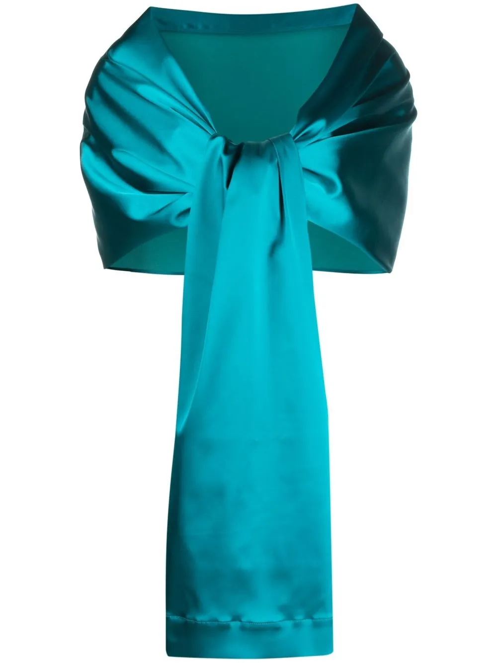 Talbot Runhof satin-finish pashmina scarf | Blue | Image 1