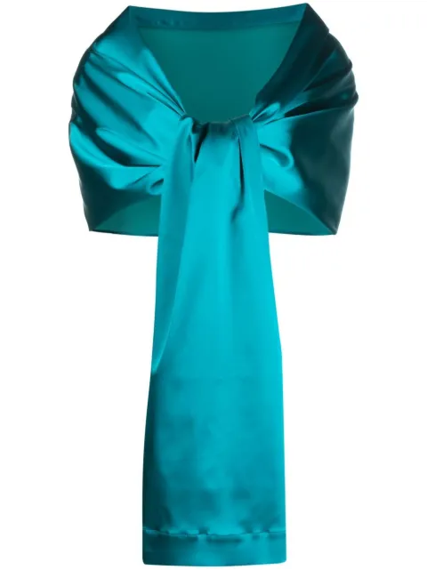 Talbot Runhof satin-finish pashmina scarf