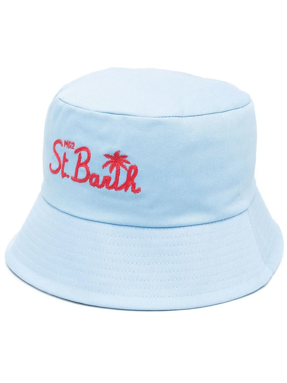 MC2 Saint Barth ロゴ バケットハット - ブルー MC2 Saint Barth ロゴ バケットハット - ブルー
