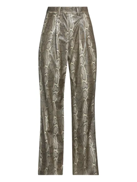 Soulland snake-pattern trousers
