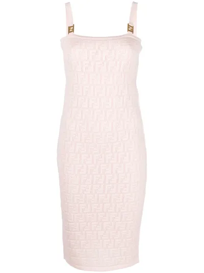 all-over debossed-logo knit dress 