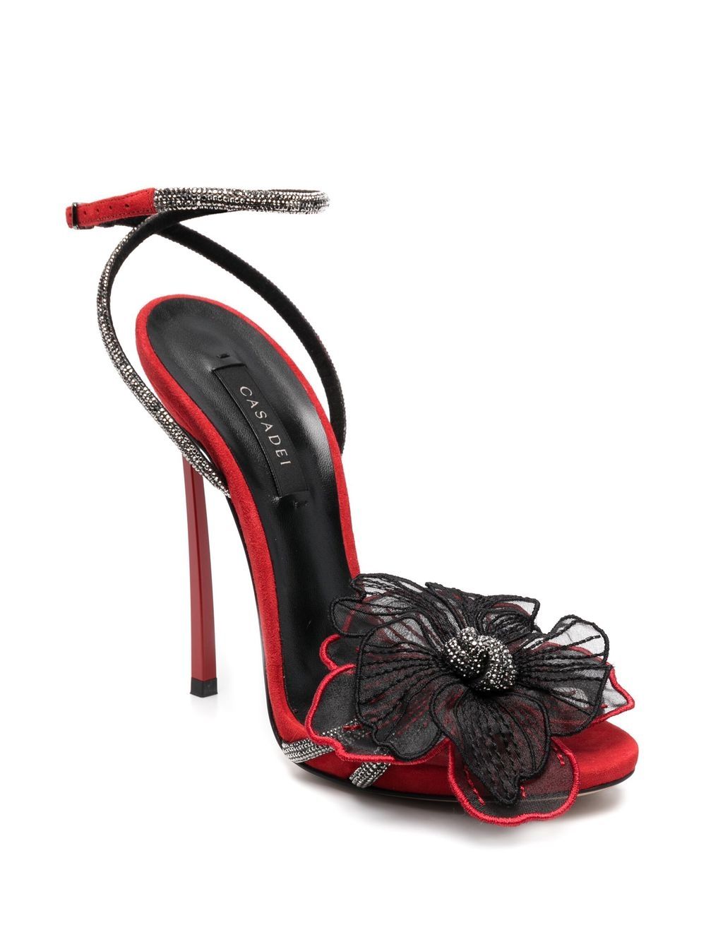 Casadei Sandalen met bloem applicatie - Rood