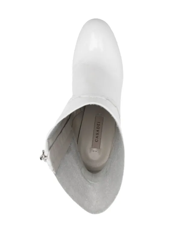 White leather deals baseball boots