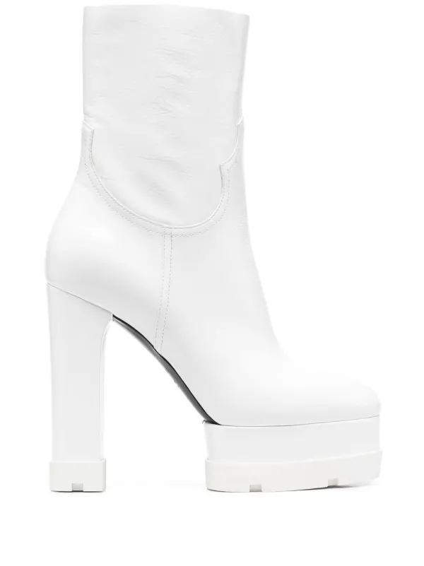 Casadei white boots shop