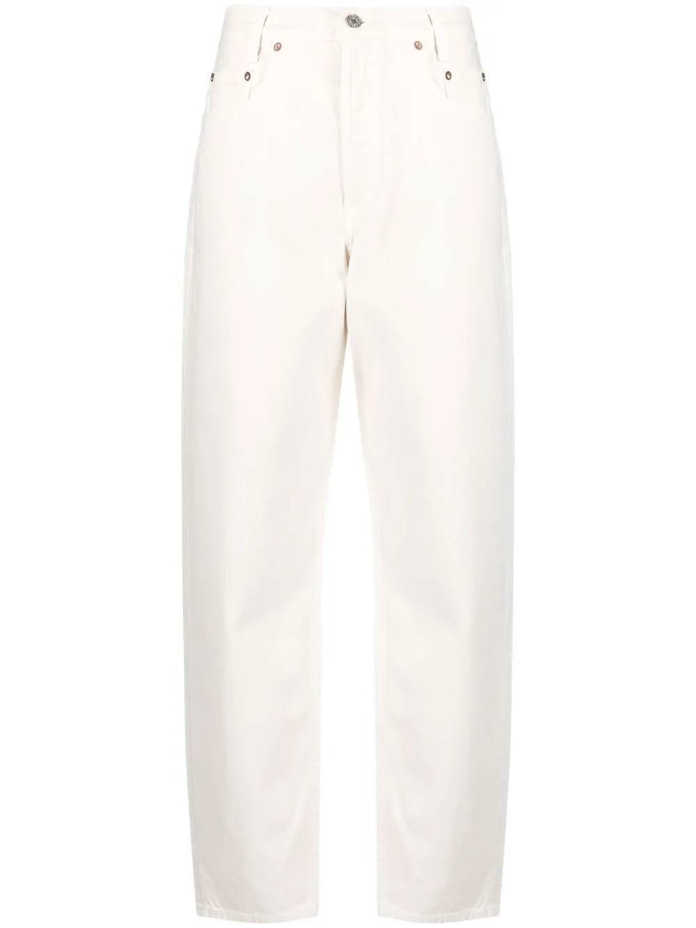 

AGOLDE straight-leg high-waisted jeans - White