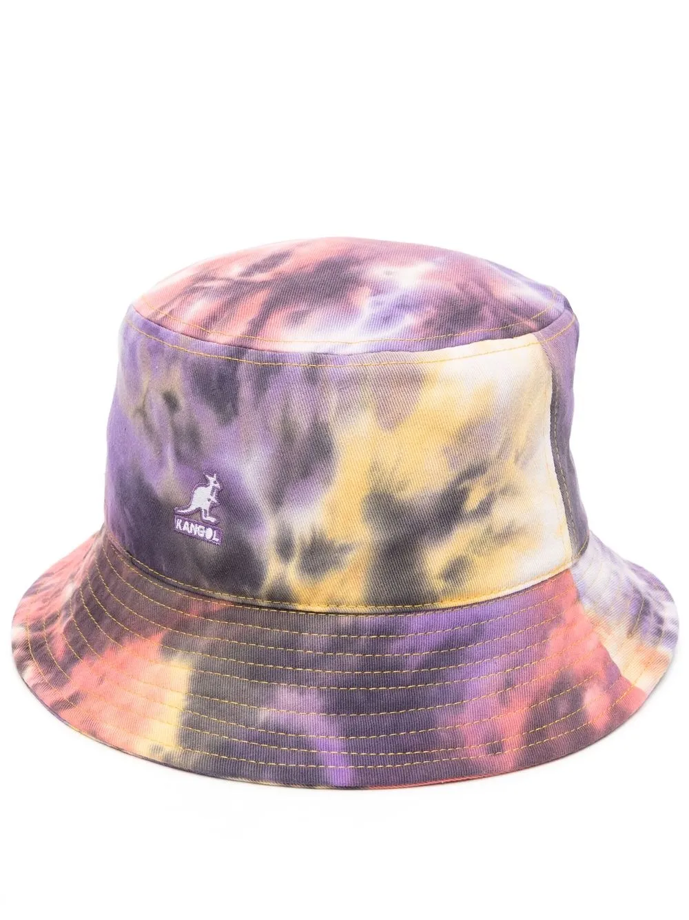 Kangol embroidered-logo tie-dye bucket hat | Purple | Image 1