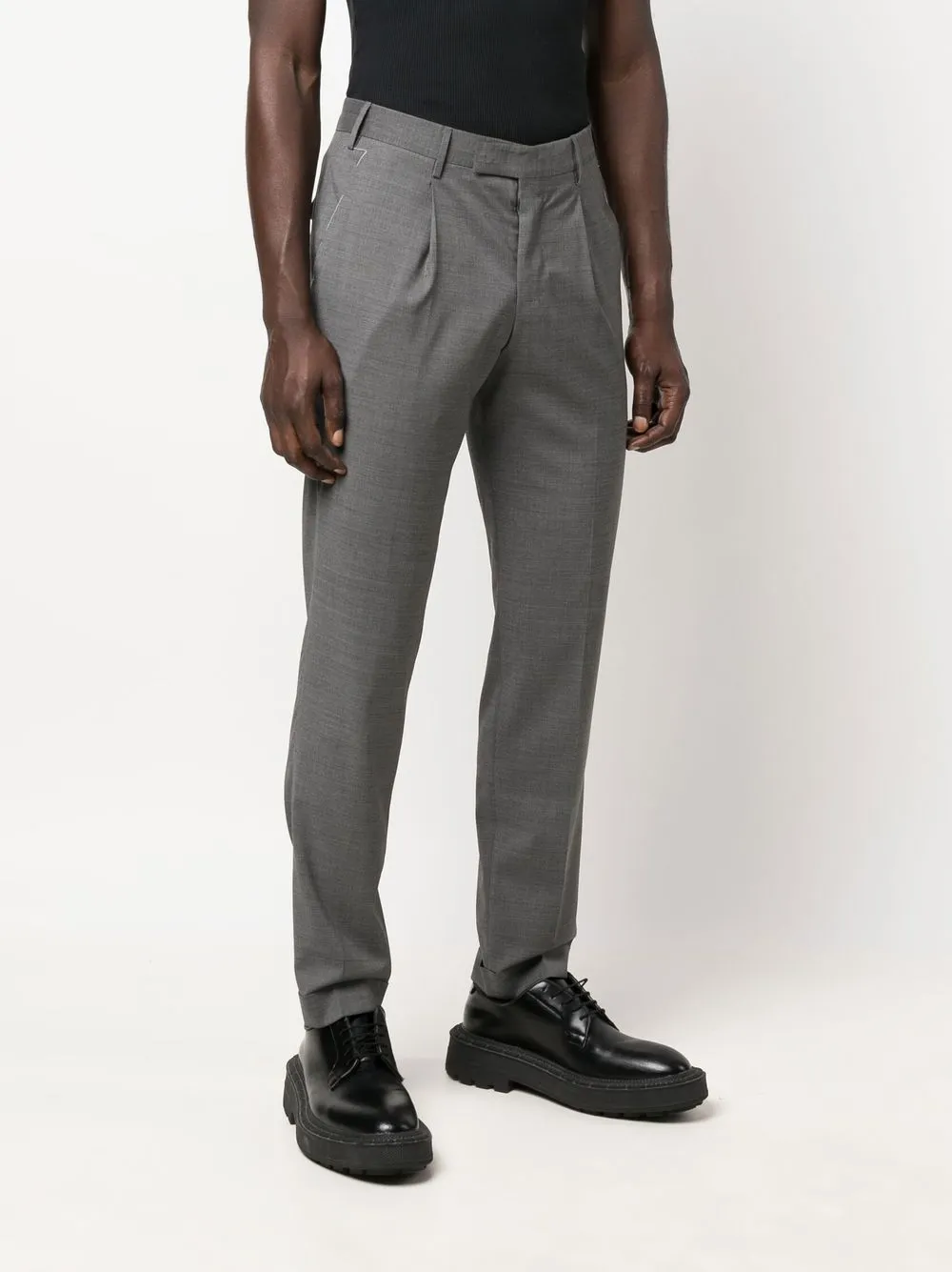  Pt Torino Klassische Tapered Hose   Grau 