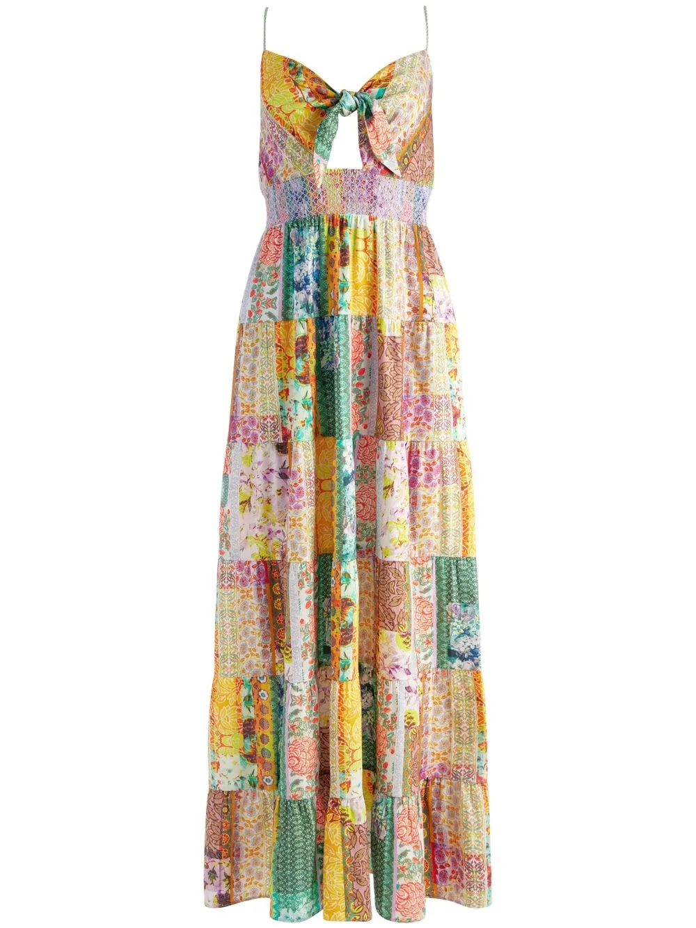 Alice Olivia Karolina patchwork print Maxi Dress Farfetch