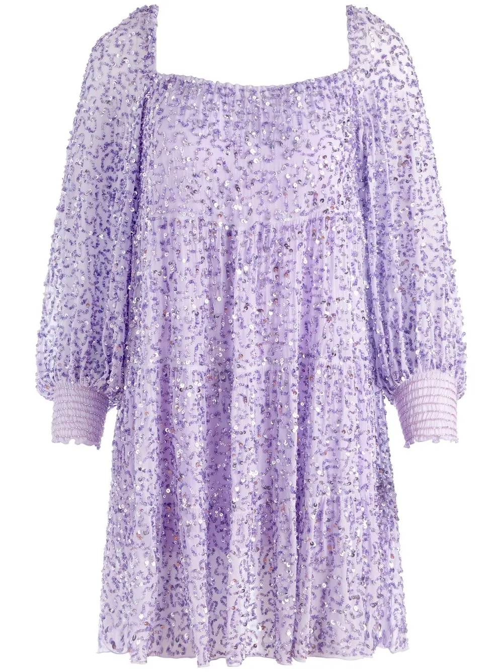 

Alice+Olivia vestido Rowen estilo túnica con lentejuelas - Morado