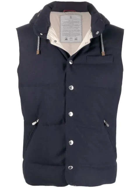 Brunello Cucinelli padded hooded sleeveless gilet