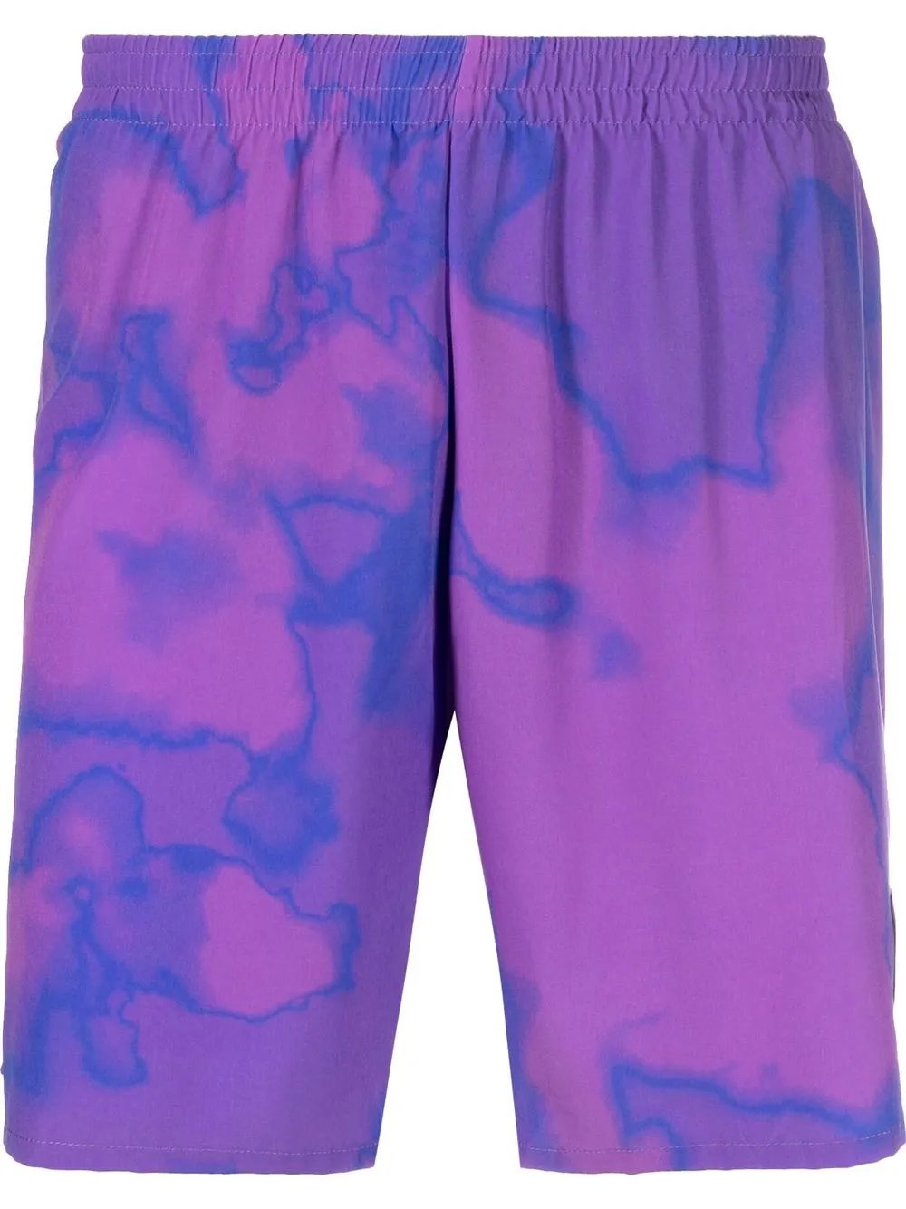 SAYSKY logo-patch tie-dye shorts | Purple | Image 1