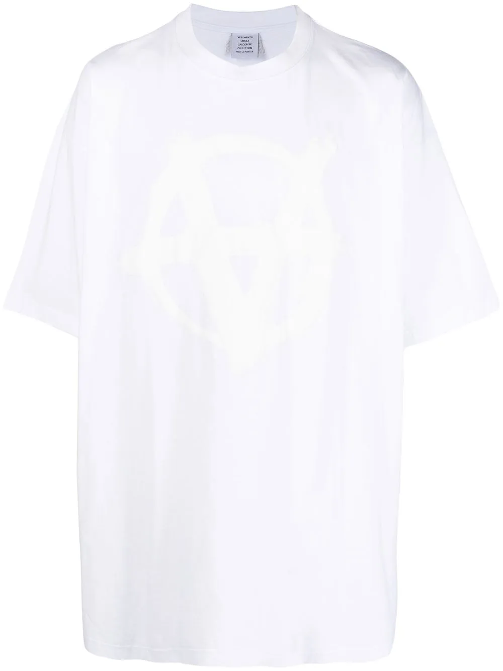 

VETEMENTS logo-print detail T-shirt - White