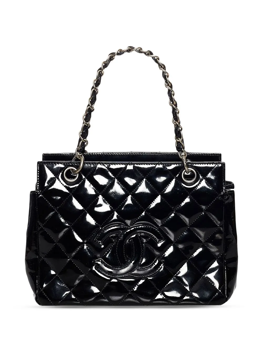 

CHANEL Pre-Owned 2000-2002 CC diamond-quilted tote bag - Black